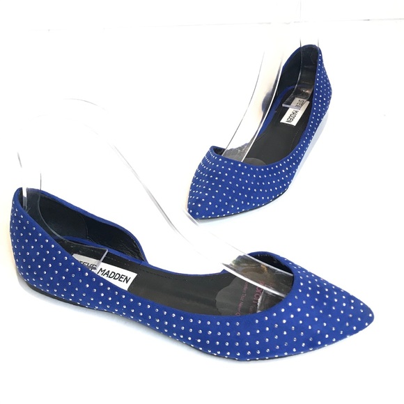 {STEVE MADDEN} Elusions Blue Bling D'orsay Flats - Picture 5 of 15